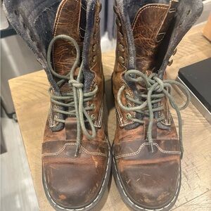 Men's work casual Brown Leather Boots vintage buckle Doc, Martens men’s size 11